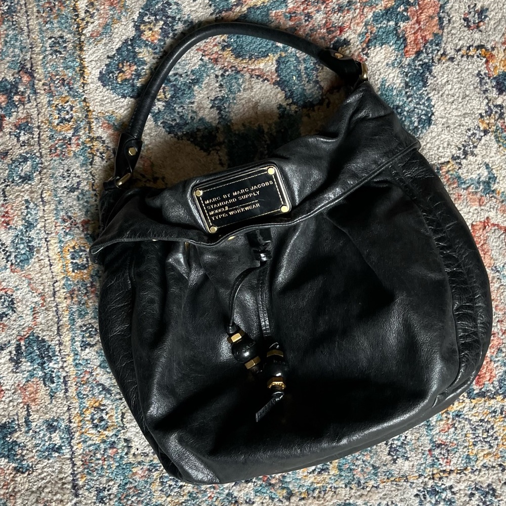Classic Marc By Marc Jacobs Black Leather Standard Supply WorkWear Shoulder
